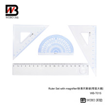 2016 Plastic Ruler Office Stationery Set with Magnifier